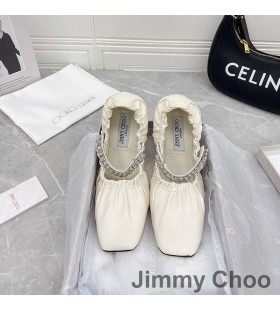 Jimmy Choo Gai Balerína Bytov Ženy Nappa S Krištáľovo Biely Pásik