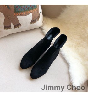 Jimmy Choo Maine Členková Obuv Ženy Semiš S Krištáľovo Ozdobené Päty Čierna