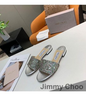 Jimmy Choo Minea Listov Ženy Lesk Textílie Zelená