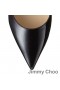 Jimmy Choo 빙 평 노새 여자 가죽으로 크리스탈 스트랩 블랙