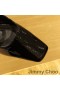 Jimmy Choo 빙 숙 아파트 여성은 특허를 가죽으로 크리스탈 스트랩 블랙