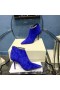 Jimmy Choo 블라이제 85 앵클 부츠 여성 스웨이드와 함께 크리스탈 스트랩 블루