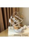 Jimmy Choo Emsy105 샌들이 여자 가죽 실버