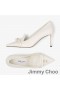 Jimmy Choo Felicitie85 펌프는 여자 가죽으로 진주 꾸밈색