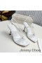 Jimmy Choo Indiya85 샌들 여성 Nappa 가죽으로 크리스탈 마음색
