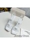 Jimmy Choo Indiya85 샌들 여성 Nappa 가죽으로 크리스탈 마음색