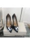 Jimmy Choo 사랑 100 펌프는 여자 가죽으로 JC 상징 블랙