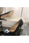 Jimmy Choo 사랑 100 펌프는 여자 가죽으로 JC 상징 블랙