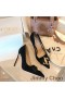 Jimmy Choo 사랑 100 펌프는 여성 스웨이드 JC 상징 블랙