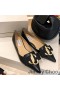 Jimmy Choo 사랑을 아파트 여성 송아지를 가죽으로 JC 상징 블랙