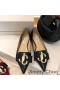Jimmy Choo 사랑을 아파트 여성 송아지를 가죽으로 JC 상징 블랙