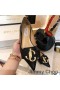Jimmy Choo 사랑을 아파트 여성 송아지를 가죽으로 JC 상징 블랙