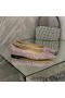 Jimmy Choo 사랑을 아파트 여성의 반짝이 저하되 보라색 직물