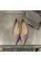 Jimmy Choo 사랑을 아파트 여성의 반짝이 저하되 보라색 직물