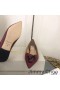 Jimmy Choo 사랑을 아파트 여성 가죽으로 제 엠블럼 부르고뉴