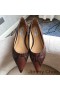 Jimmy Choo 사랑을 아파트 여성 Python 가죽은 갈색