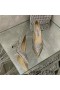 Jimmy Choo 사랑 펌프는 여성의 반짝이 저하되는 직물 Grey