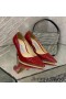Jimmy Choo 사랑 펌프는 여자 가죽 빨간