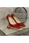 Jimmy Choo 사랑 펌프는 여자 가죽 빨간