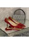 Jimmy Choo 사랑 펌프는 여자 가죽 빨간