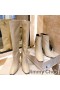 Jimmy Choo Mahesa100 무릎 옷 여성 송아지를 가죽으로 JC 상징은 베이지