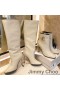 Jimmy Choo Mahesa100 무릎 옷 여성 송아지를 가죽으로 JC 상징은 베이지