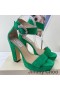 Jimmy Choo Mionne115 플랫폼 샌들 여성 스웨이드와 함께 크리스탈 버클 그린