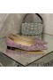 Jimmy Choo Romy 아파트 여성의 반짝이 직물색