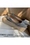 Jimmy Choo Romy Flats Women Glitter Fabric Silver