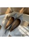 Jimmy Choo Romy Flats Women Glitter Fabric Silver