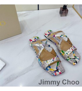 Jimmy Choo ìŠ¤ ìŠ¬ë¼ì´ë“œëŠ” ì—¬ì„± Elaphe ê¸ˆì† ê´‘íƒ ë¸”ë£¨