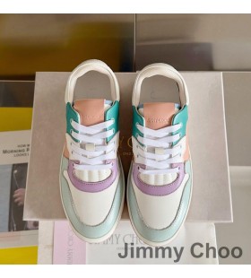 Jimmy Choo Florent M 운동화성 송아지를 가죽으로 추 글자색/회색