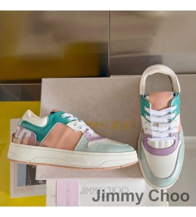 Jimmy Choo Florent M 운동화성 송아지를 가죽으로 추 글자색/회색