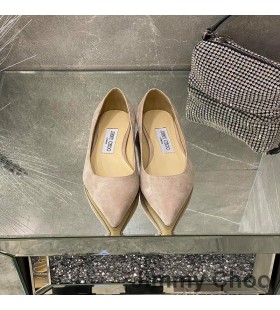 Jimmy Choo 사랑을 아파트 여성 스웨이드 베이지