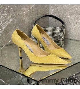 Jimmy Choo 사랑 펌프는 여성 스웨이드 옐로우