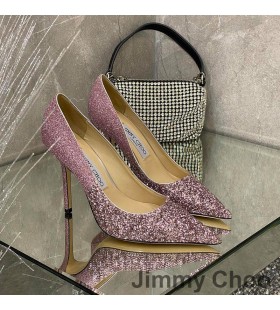 Jimmy Choo Romy 펌프는 여성의 반짝이 직물색