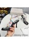 Ženske Sandale Jimmy Choo Amiral 85 Od Napa Kože S Расшитой Perle Рафией Crne Boje