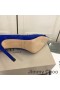 Cipele-brod Jimmy Choo Love 100 Ženske Baršun S ogrlicom od Smjese Kristala Plave Boje