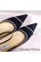 Cipele-brod Jimmy Choo Love 85 Ženski šeširi za sunce S Biserima Crne Boje