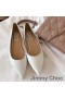 Jimmy Choo Love Balet Stanovi Ženske Krokodilske Kože S Reljefni Bijele Boje