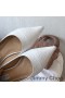 Jimmy Choo Love Balet Stanovi Ženske Krokodilske Kože S Reljefni Bijele Boje