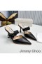 Ženske мюли Jimmy Choo Magie 85 Od Napa Kože S C-profil insignia Crne Boje
