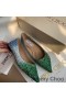 Jimmy Choo Romy Flats Women Glitter Fabric Green/Blue