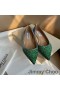 Jimmy Choo Romy Flats Women Glitter Fabric Green/Blue