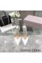 Ženske Cipele-brod Jimmy Choo Saeda 85 Od Ovčje Kože S Ukras u obliku Kristala Bijele Boje