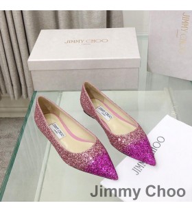 Ženske Cipele-brod Jimmy Choo Love Od Sjajnu Tkanine S Otvorenim Vrhom Ružičaste Boje /Rose