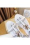 Jimmy Choo Alodie Platta Sandaler Kvinnor Nappa Och Patent Läder Vit