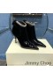 Jimmy Choo Blaize 85 Vrist Tossor Kvinnor Patentet Läder Med Crystal Strap Svart