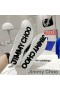 Jimmy Choo Va P Florent F Unisex Sneakers Kalv Läder Och Canvas Vit/Svart