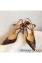 Jimmy Choo Fetto 100 Slingback Pumpar Kvinnor Läder Snake